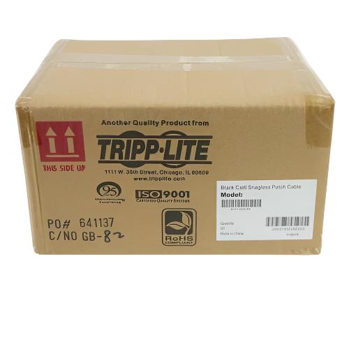 Lot of 50 Tripp Lite Cat6 Gigabit Snagless UTP Ethernet Cable 6in (.15m) - Black
