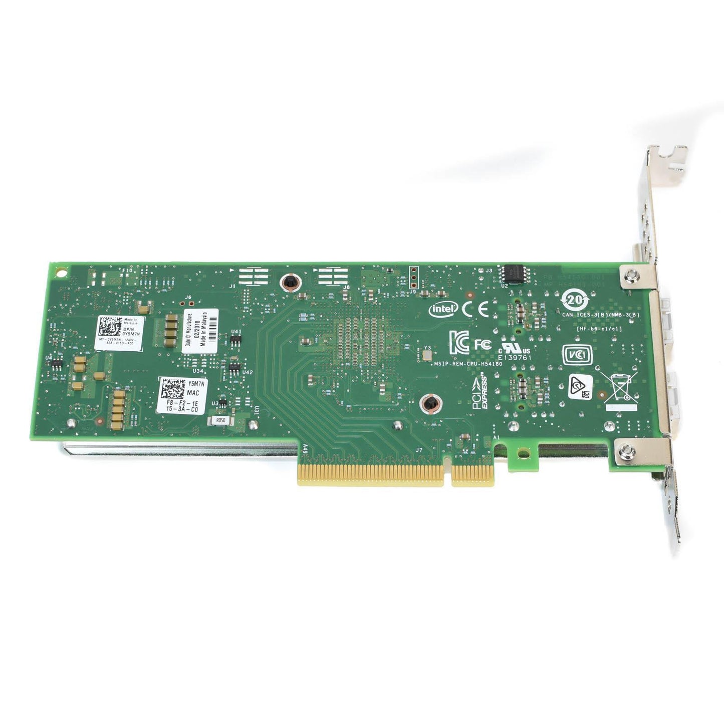 Dell Y5M7N Intel X710-DA2 Dual Port 10Gb/s PCIe 3.0 x8 Converged Network Adapter