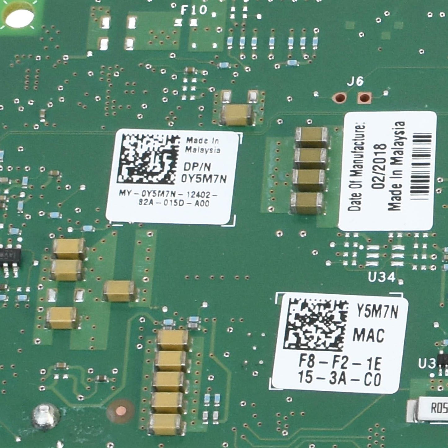 Dell Y5M7N Intel X710-DA2 Dual Port 10Gb/s PCIe 3.0 x8 Converged Network Adapter