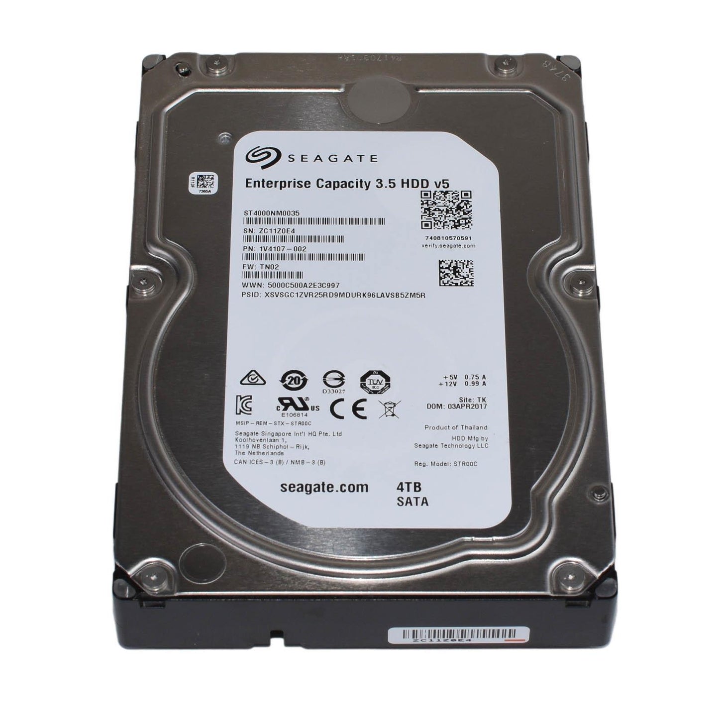 Seagate Exos 7E8 ST4000NM0035 4TB 7.2K 3.5" SATA III 512n 128MB Enterprise HDD