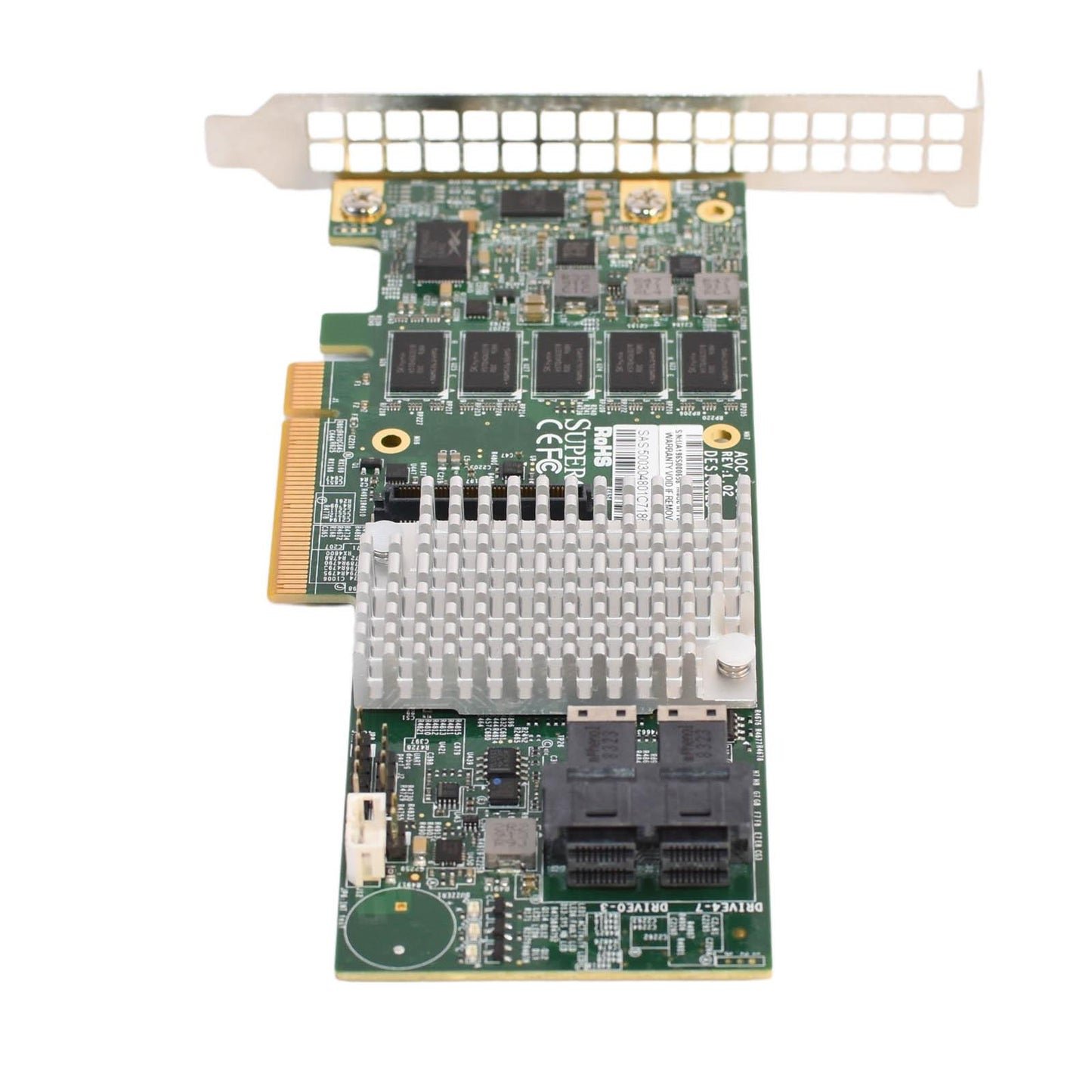 Supermicro AOC-S3108L-H8iR 2GB 8-Port 12Gbps SAS PCI-e 3.0 RAID Controller