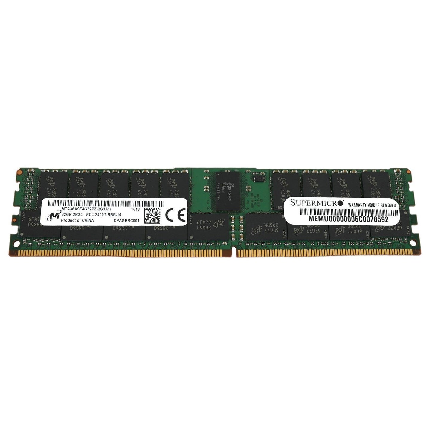 Micron 32GB 2Rx4 DDR4-2400 PC4-2400T Reg ECC Server RAM MTA36ASF4G72PZ-2G3A1