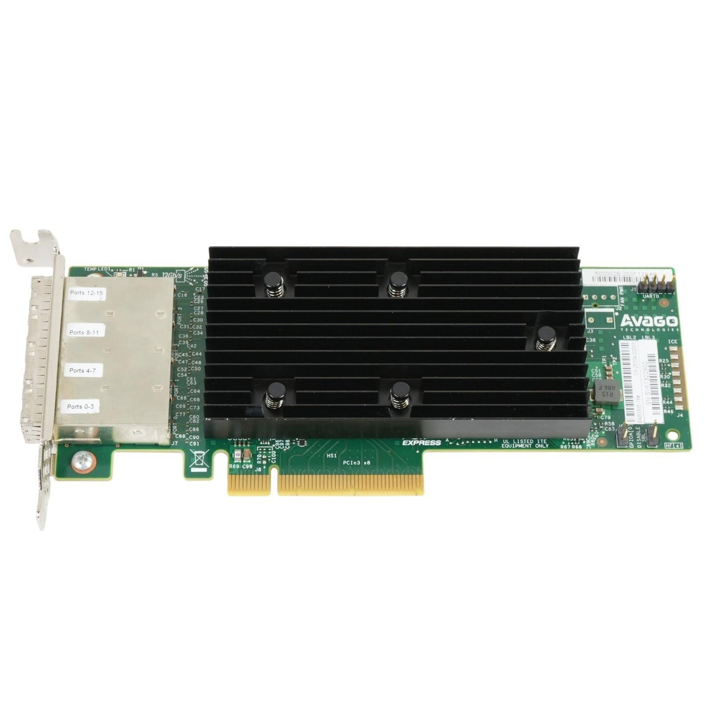 LSI AVAGO Broadcom SAS 9305-16E 16-port 12Gbps SAS PCIe 3.0 HBA SFF