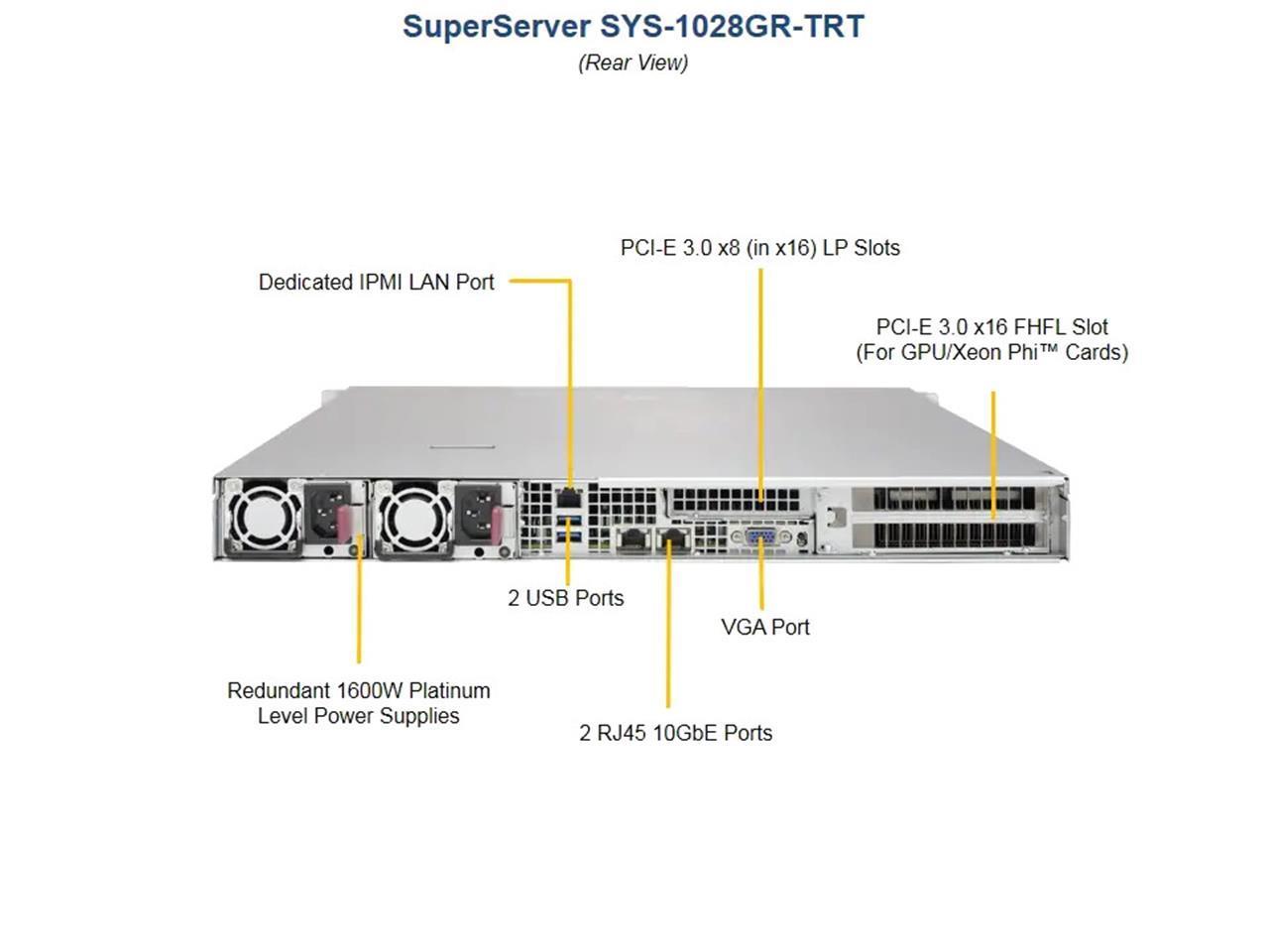 SUPERMICRO SYS-1028GR-TRT 2x Intel Xeon E5-2690v3 2.6GHz 32GB RAM 1U Server