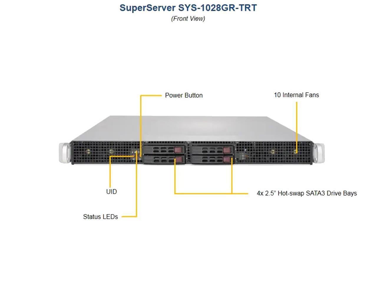 SUPERMICRO SYS-1028GR-TRT 2x Intel Xeon E5-2690v3 2.6GHz 32GB RAM 1U Server