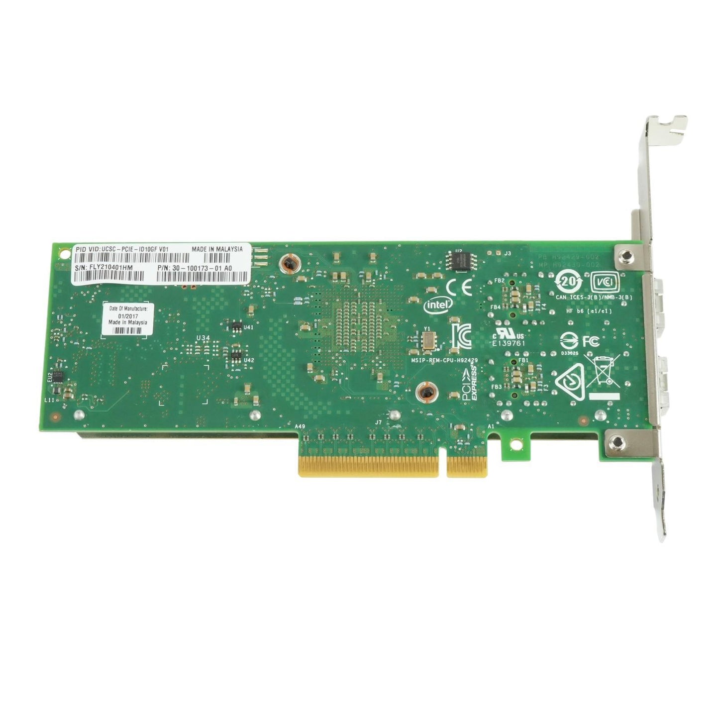 Cisco UCSC-PCIE-ID10GF Intel X710-DA2 10GbE 2-Port SFP+ PCIe 3.0 x8 CNA NIC