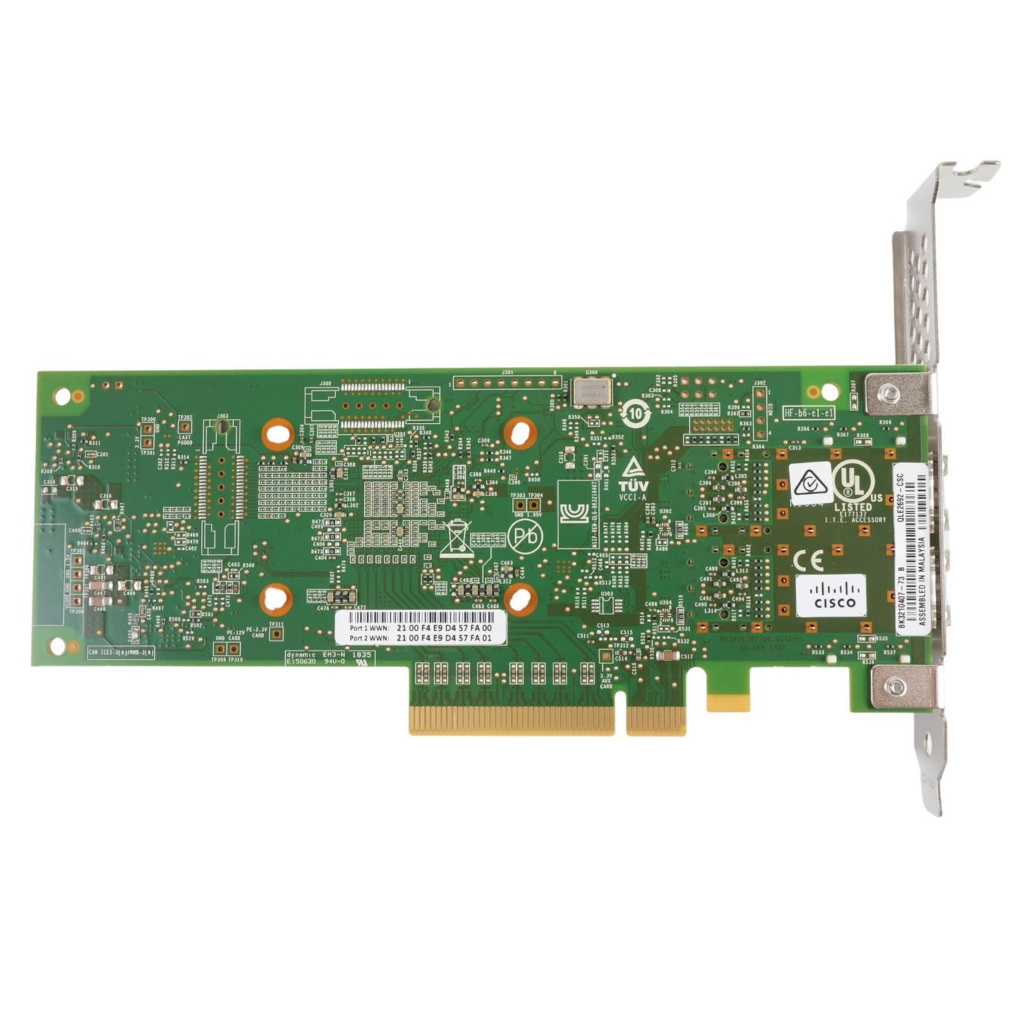 Cisco UCSC-PCIE-QD16GF QLE2692 16Gb/s 2-Port SFP+ Fibre Channel PCIe 3.0 x8 HBA