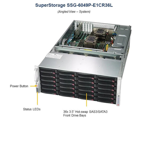 Supermicro 6049P-E1CR36L X11DPH-T 2x Xeon Gold 6132 192GB RAM 4U Storage Server
