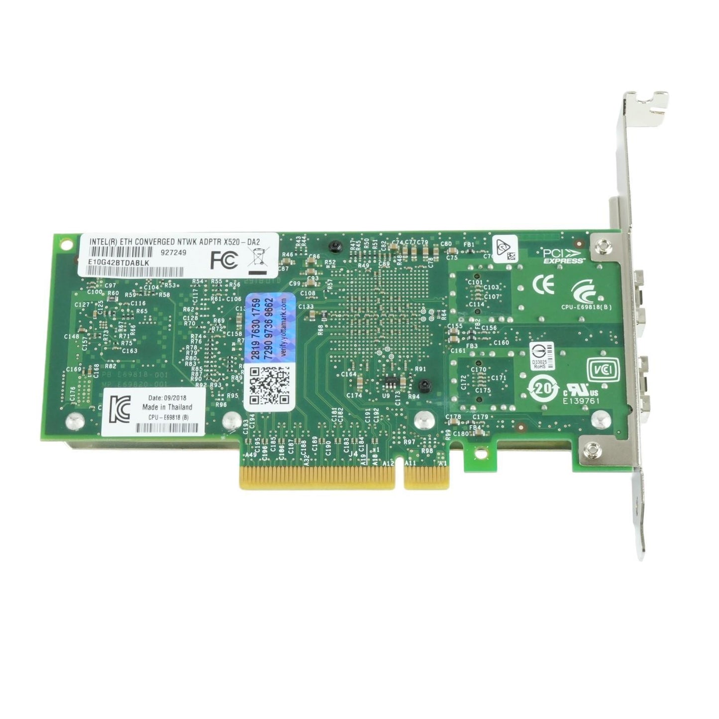 Intel E10G42BTDABLK X520-DA2 10GbE 2-Port SFP+ PCIe 2.0 x8 CNA NIC