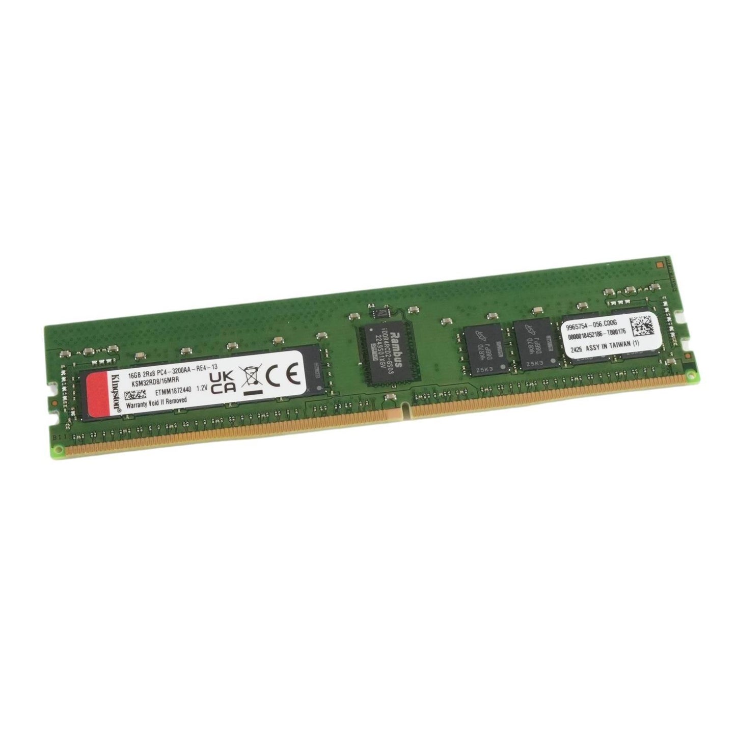 Kingston 16GB 2Rx8 PC4-3200AA Registered ECC 1.2V 288-pin RDIMM KSM32RD8/16MRR