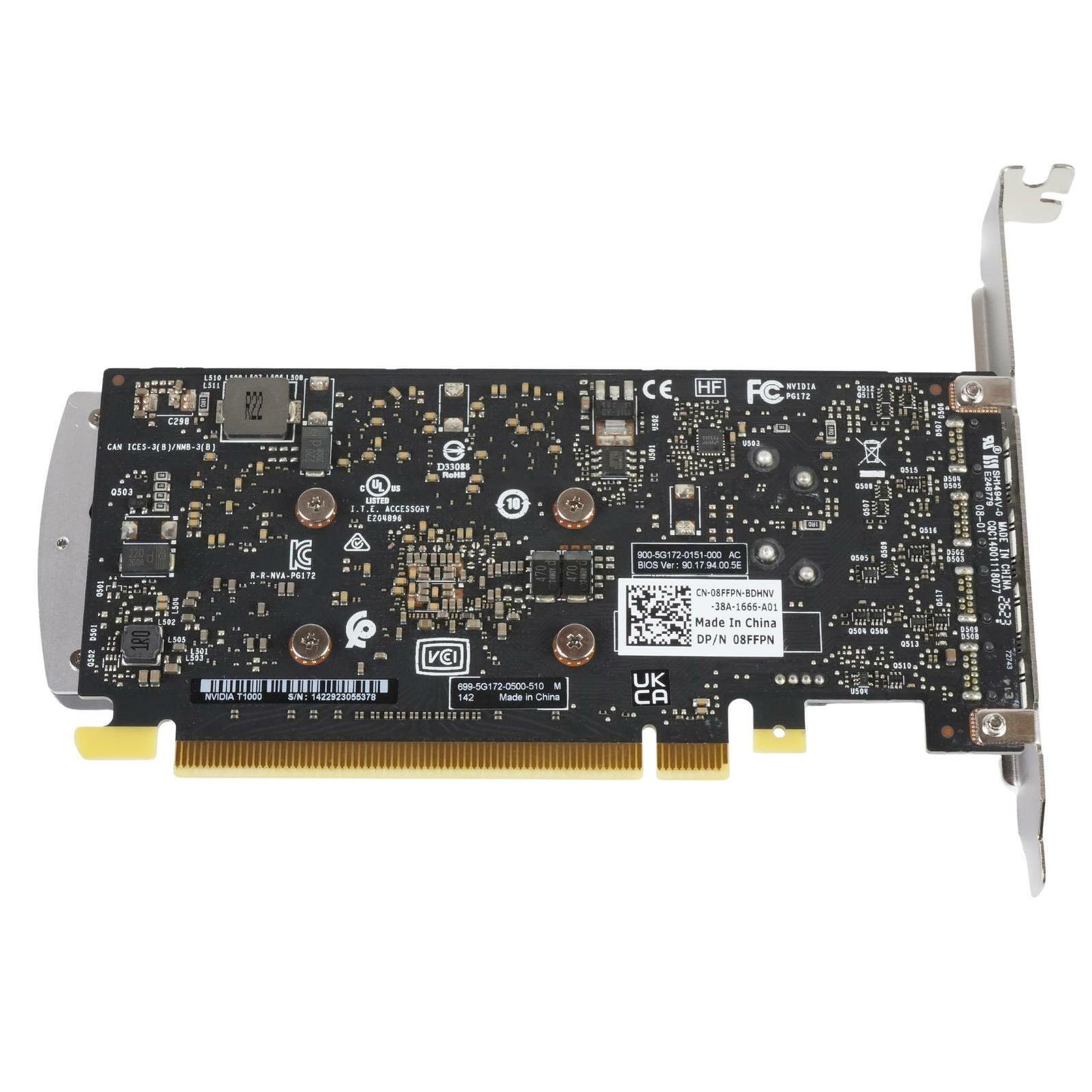 Dell 8FFPN NVIDIA Quadro T1000 4GB GDDR6 Mini-DP PCI-E 3.0 x16 Graphic Card
