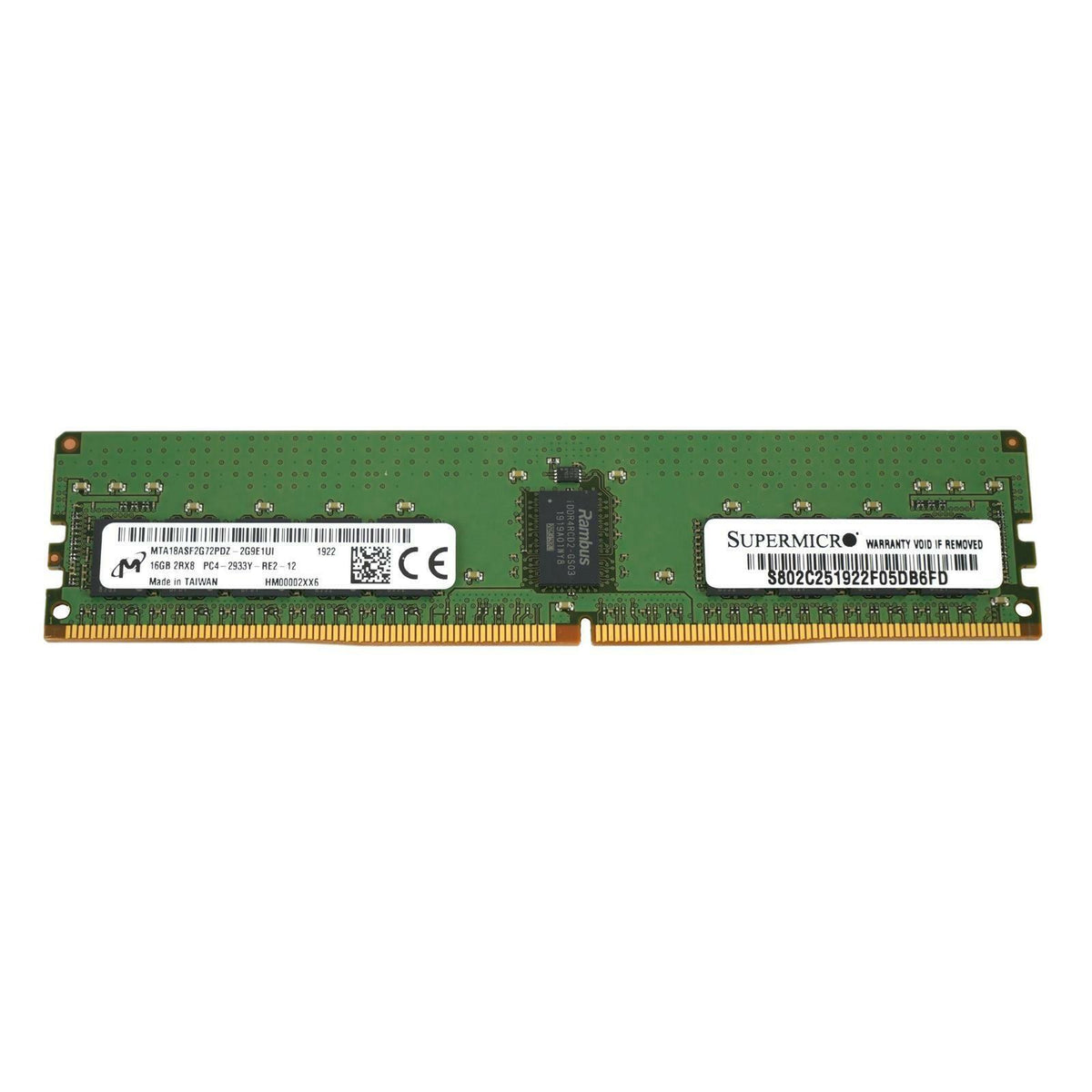 Micron 16GB 2Rx8 DDR4 PC4-2933Y Registered ECC Memory RAM MTA18ASF2G72PDZ-2G9E1