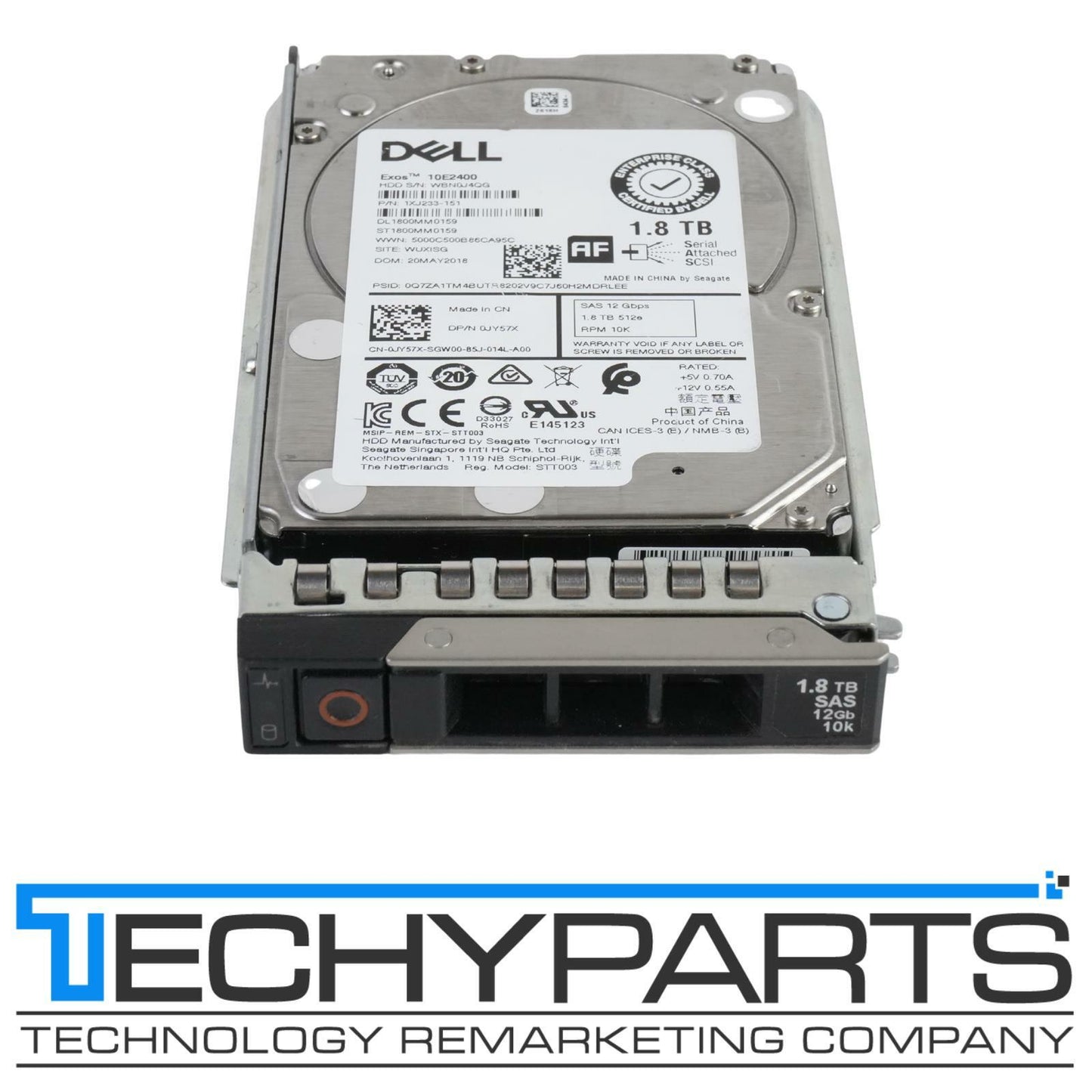 Dell JY57X 1.8TB 10K 2.5" SAS 12G Seagate Exos 10E2400 ST1800MM0159 1XJ233-151