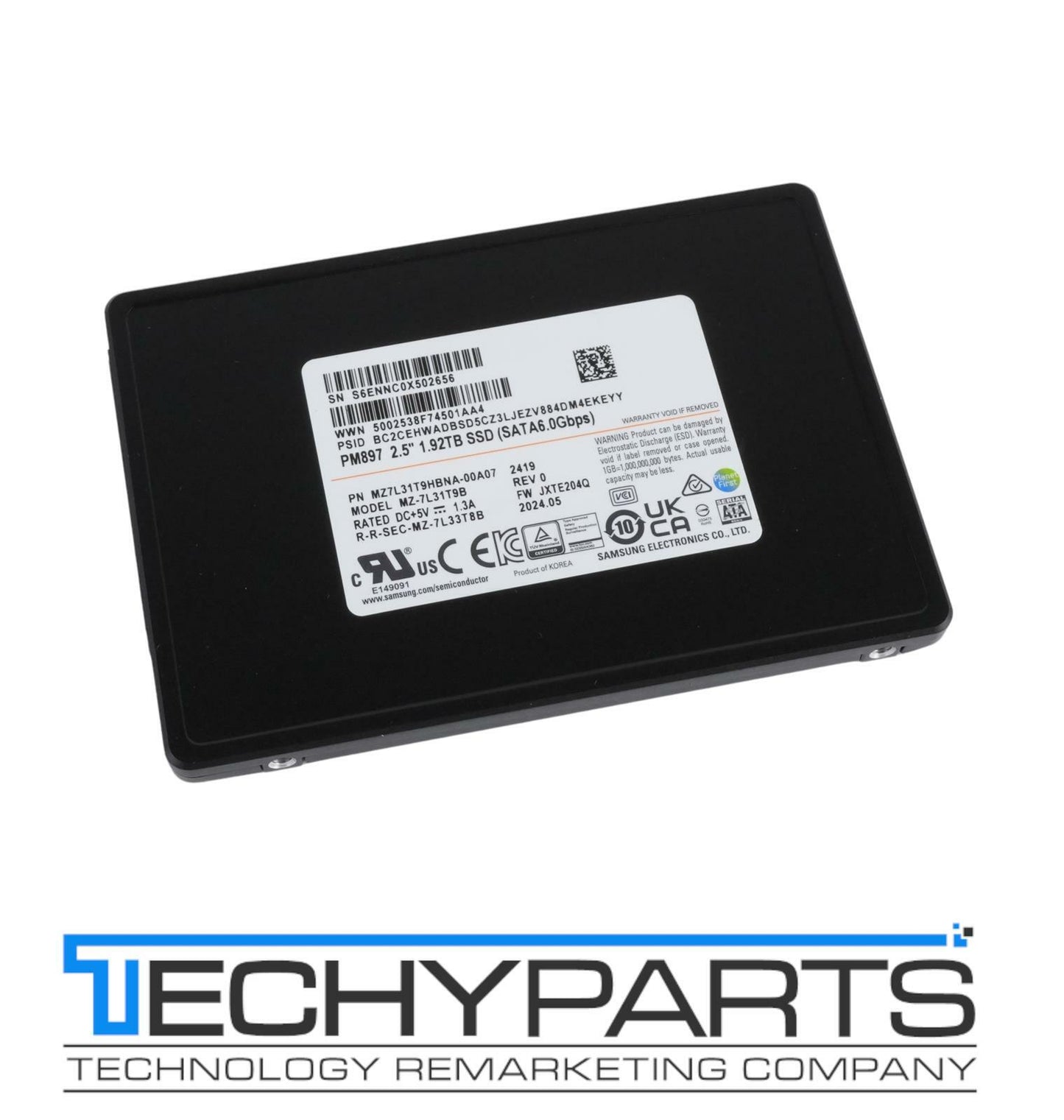 Samsung PM897 1.92TB SSD 2.5" 3D TLC SATA III 6G MZ-7L31T9B MZ7L31T9HBNA-00A07