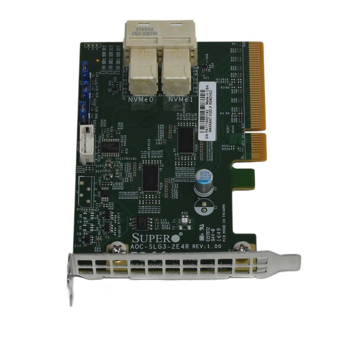 Supermicro AOC-SLG3-2E4R Dual-Port Gen-3 NVMe SFF-8643 PCIe x8 Adapter HBA SFF
