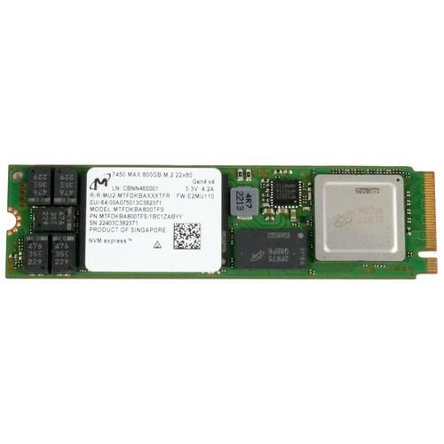 Micron 7450 MAX 800GB M.2 2280 NVMe Gen 4 x4 SSD MTFDKBA800TFS-1BC1ZABBY