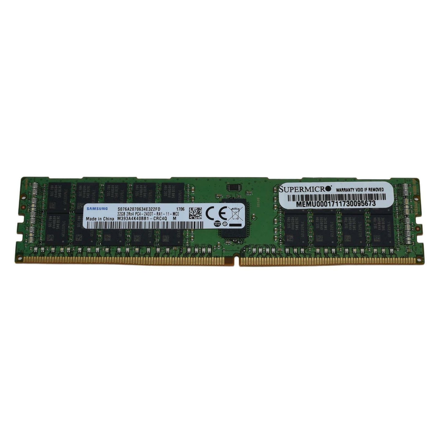 Samsung M393A4K40BB1-CRC4Q 32GB 2Rx4 PC4-2400T DDR4-2400MHZ ECC REG Server RAM