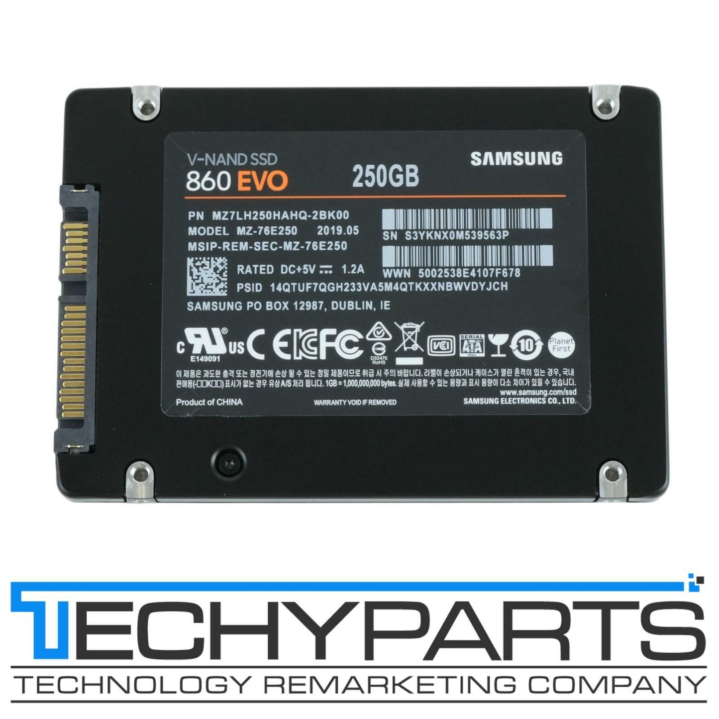 Samsung 860 EVO 250GB SATA III 2.5" SSD Solid State Drive MZ-76E250 90%