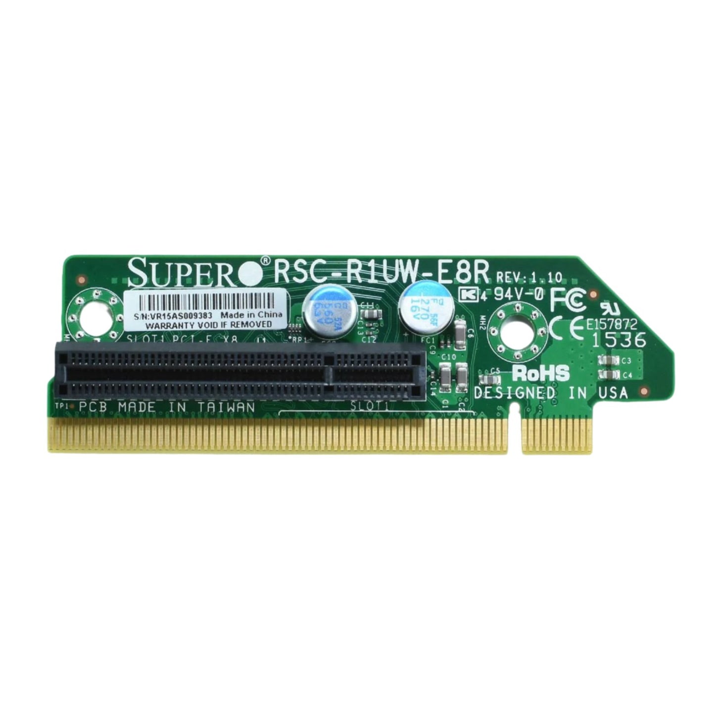 Supermicro RSC-R1UW-E8R WIO 1U RHS 1x PCI-E x8 PCI-Express x8 Riser Card