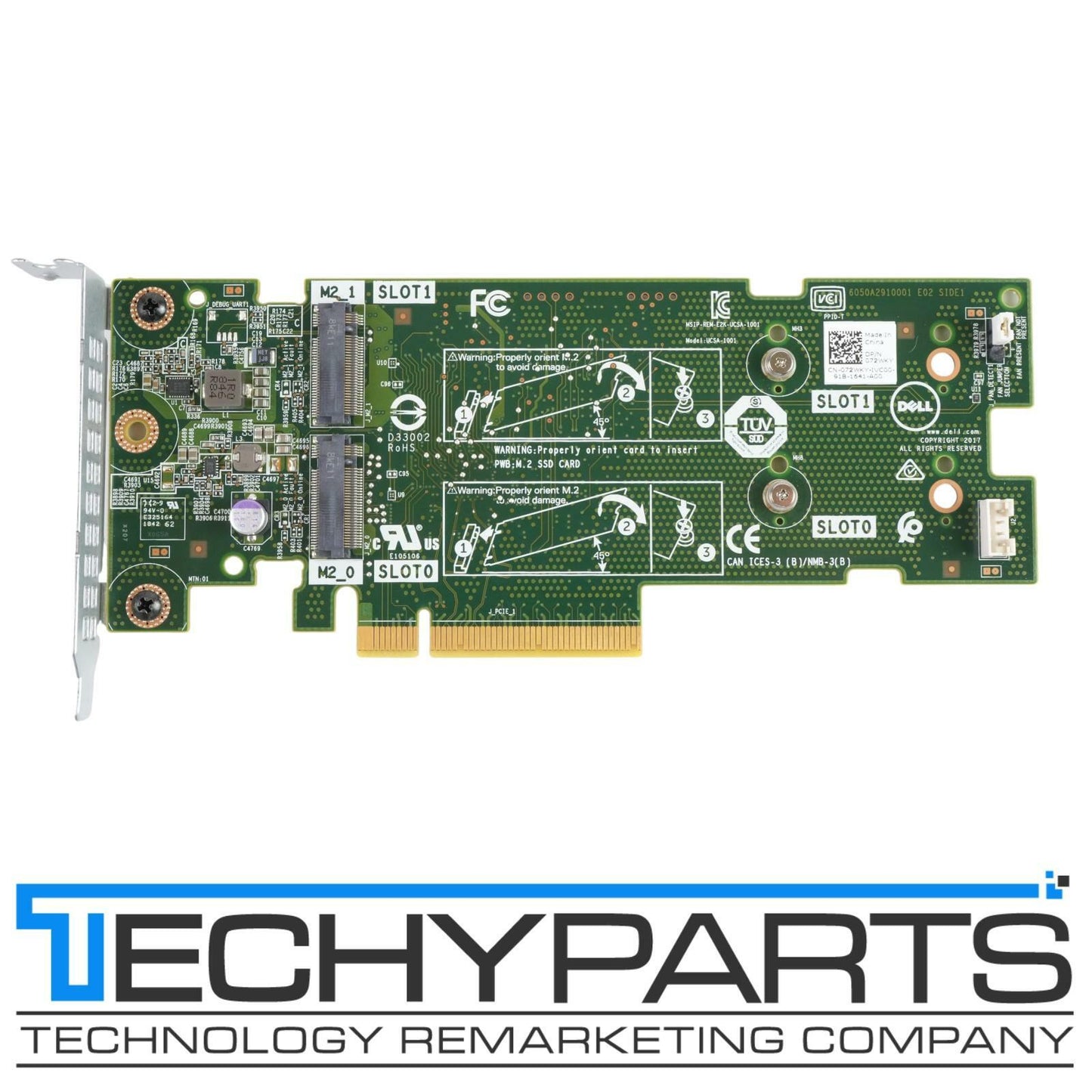 DELL 72WKY BOSS-S1 PCI-E 3.0 x8 to 2x M.2 2280 Solid State Storage Adapter SFF