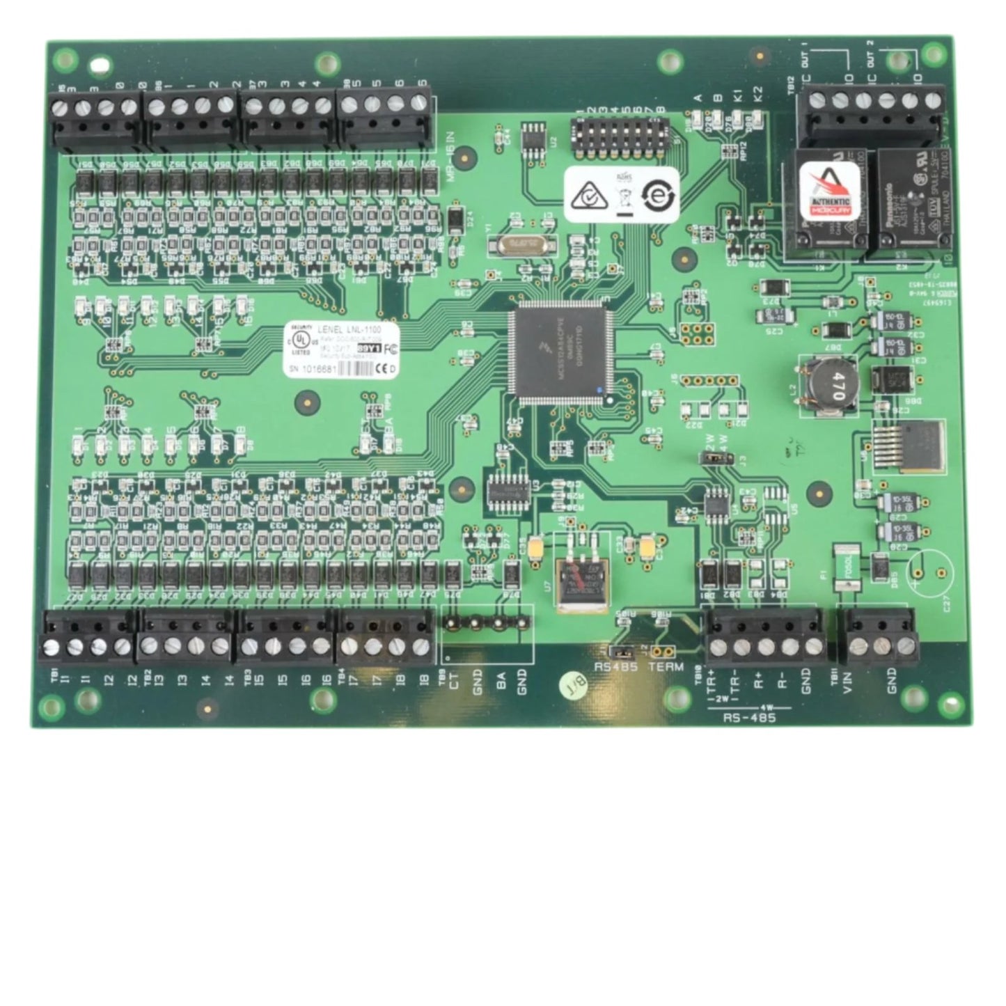 Lenel LNL-1100 Security Alarm Input Control Module Board