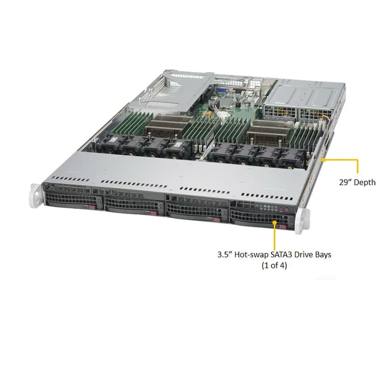 Supermicro 6018U-TR4+ X10DRU-i+ 2x Intel Xeon E5-2690v4 2.6GHz 64GB 1U Server