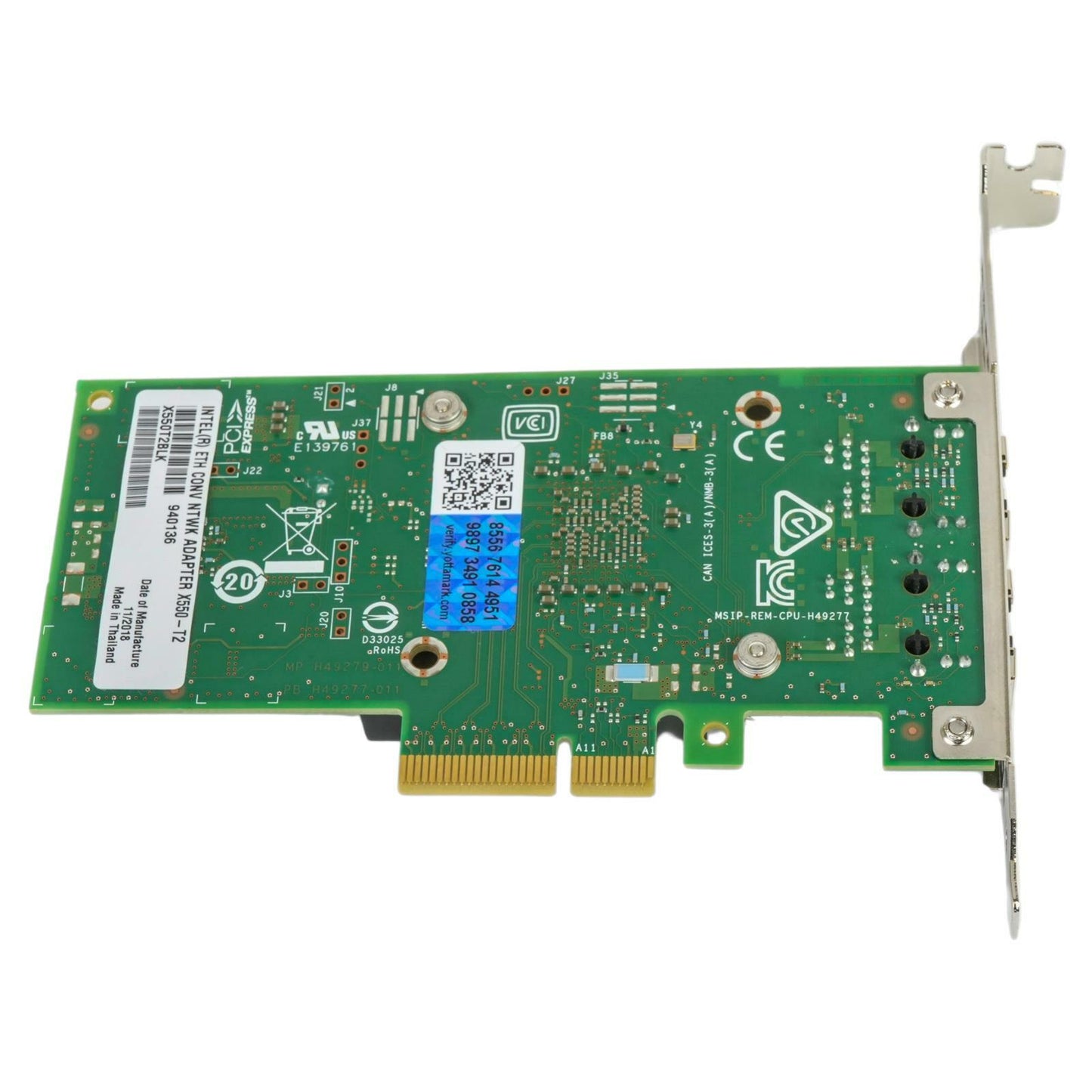 Intel X550-T2 2-Port 10Gb/s PCIe 3.0 x8 Ethernet Network Adapter X550T2BLK