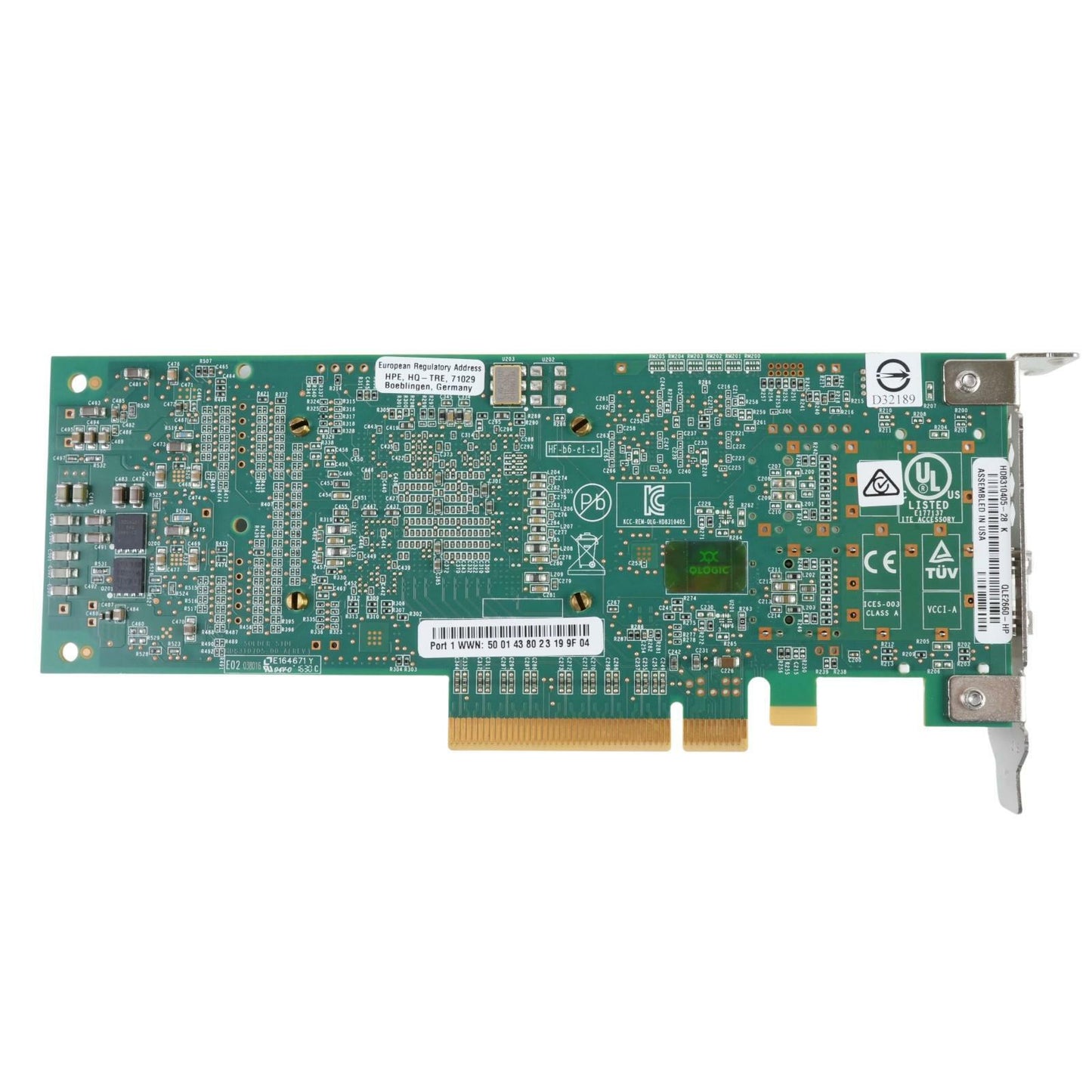 HPE 699764-001 QLOGIC SN1000Q 16GBPS PCI-Express 2.0x8 HBA QW971-63001 SFF