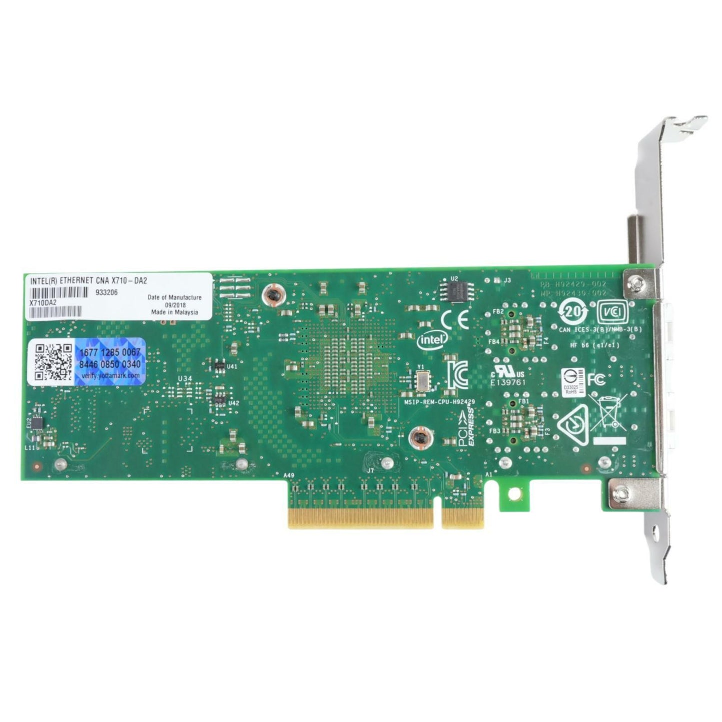 INTEL X710DA2 X710-DA2 10GbE 2-Port PCI-Express 3.0 x8 NIC LFF