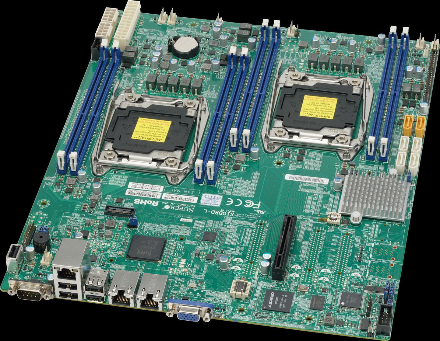 Supermicro X10DRD-L Intel C612 Dual LGA2011-3 2x Intel i350 GbE LAN Motherboard