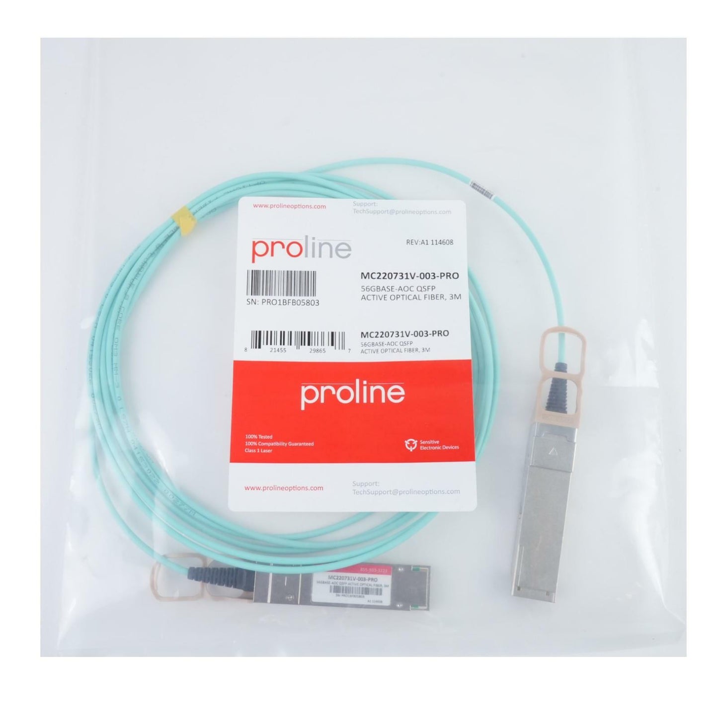 NEW PROLINE MC220731V-003-PRO 56GBps QSFP Active Optical Cable
