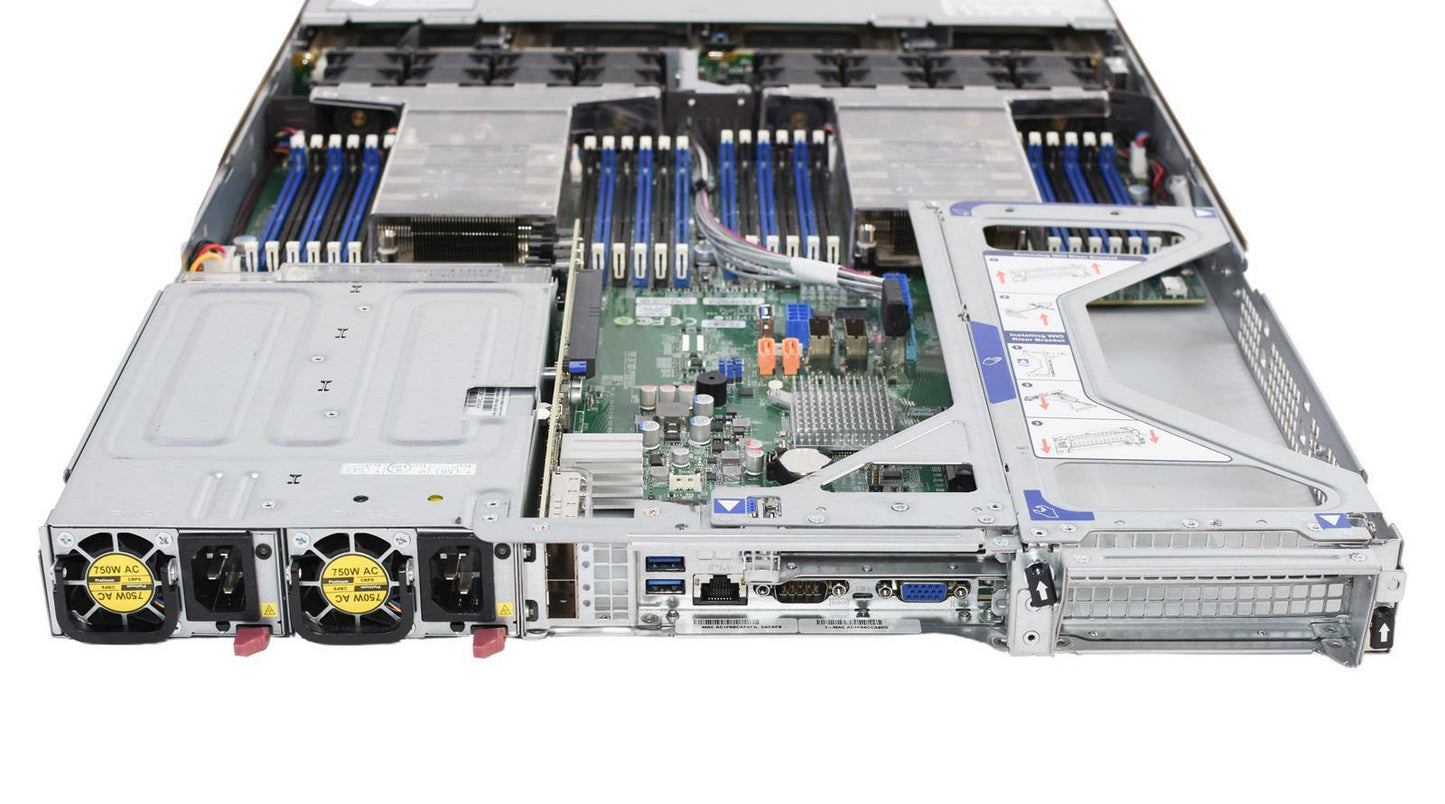 Supermicro SYS-6019U-TR25M X11DPU 2x Xeon Gold 6140 96GB RAM 4x 3.5" 1U Server