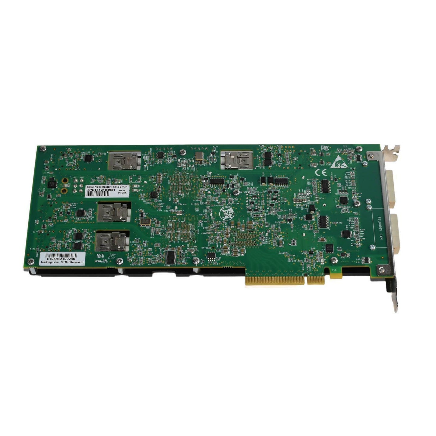 Silicom PE310G4BPI9-SR-SD-G 4-Port Fiber SR 10GbE PCIe Bypass Server Adapter NOB