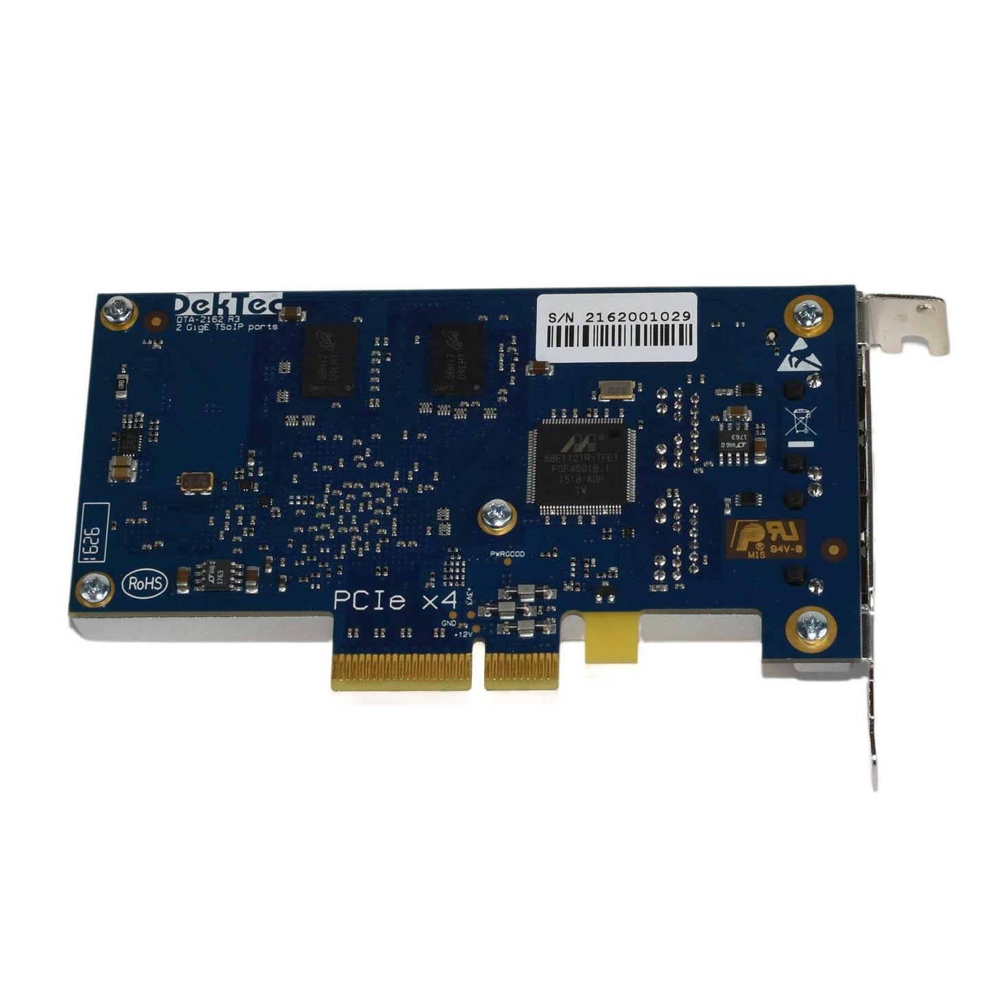 Dektec DTA-2162 TSoIP Advanced Network Card with Dual GigE Ports PCIe x4 SFF