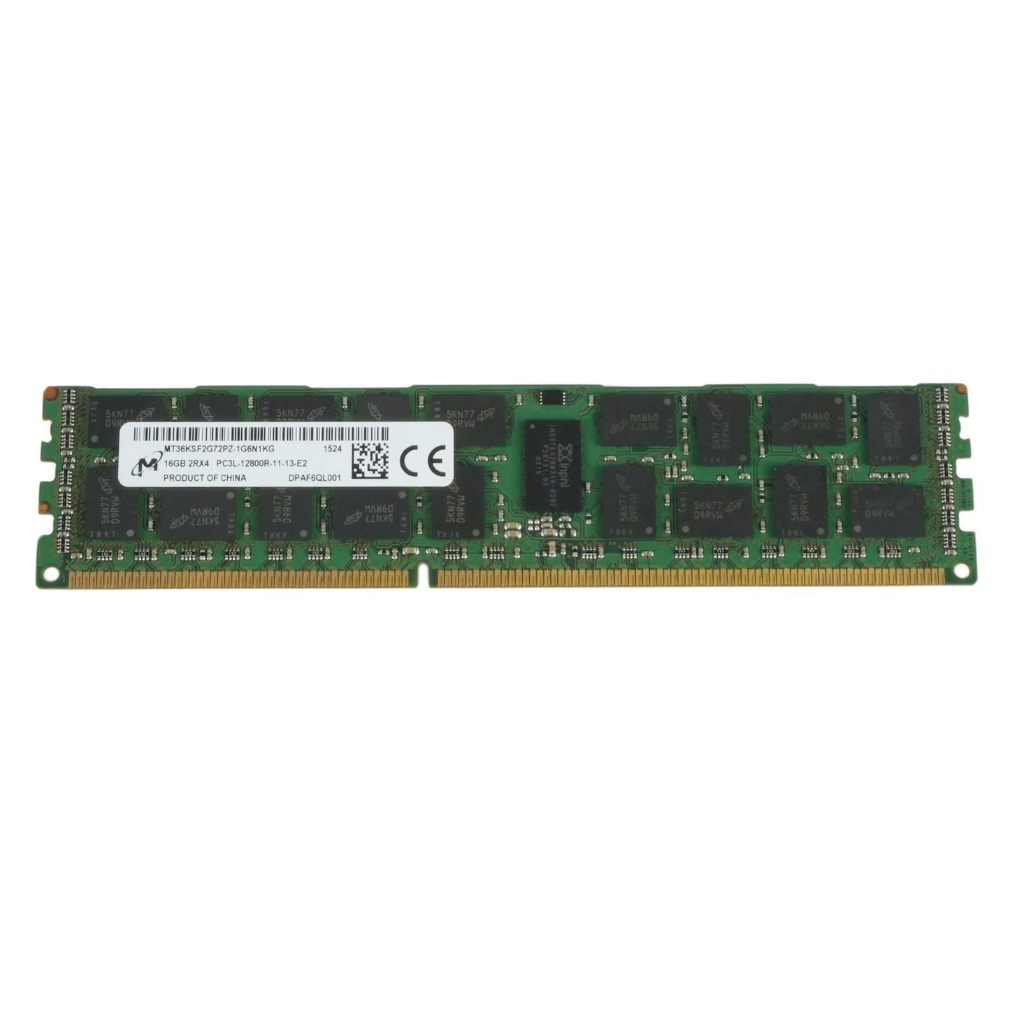 Micron 16GB 2Rx4 DDR3-1600 PC3L-12800R REG ECC 1.35V 240-pin MT36KSF2G72PZ-1G6N1
