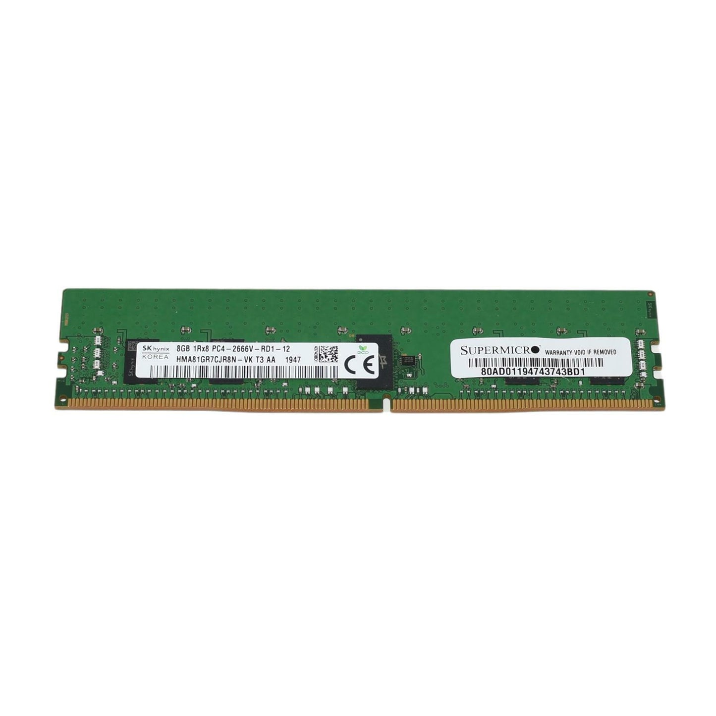 SK Hynix 8GB 1Rx8 DDR4 PC4-2666V-R Registered ECC Memory RDIMM HMA81GR7CJR8N-VK