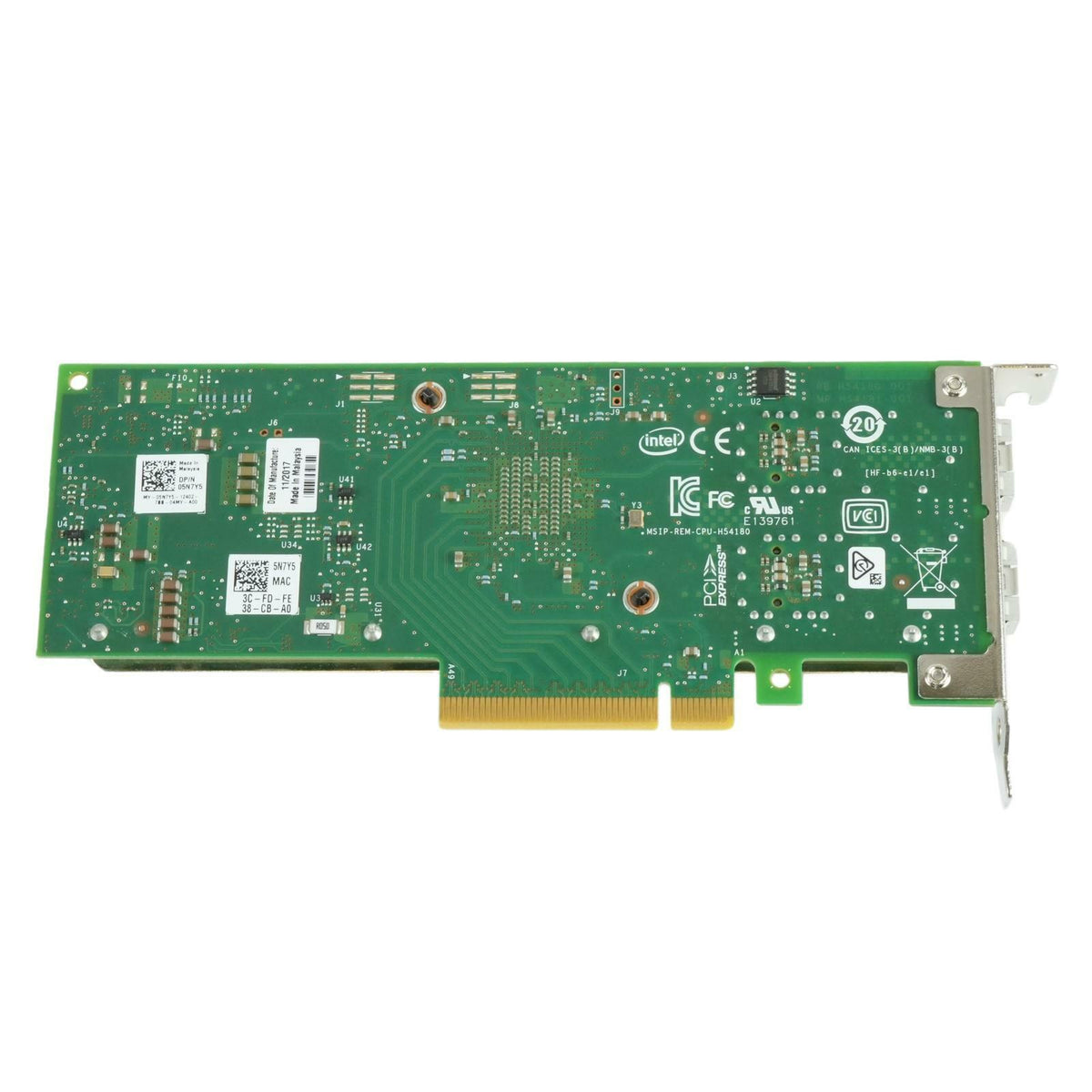 Dell 5N7Y5 Intel X710-DA2 2-Port SFP+ 10GbE PCIe 3.0 x8 Ethernet CNA