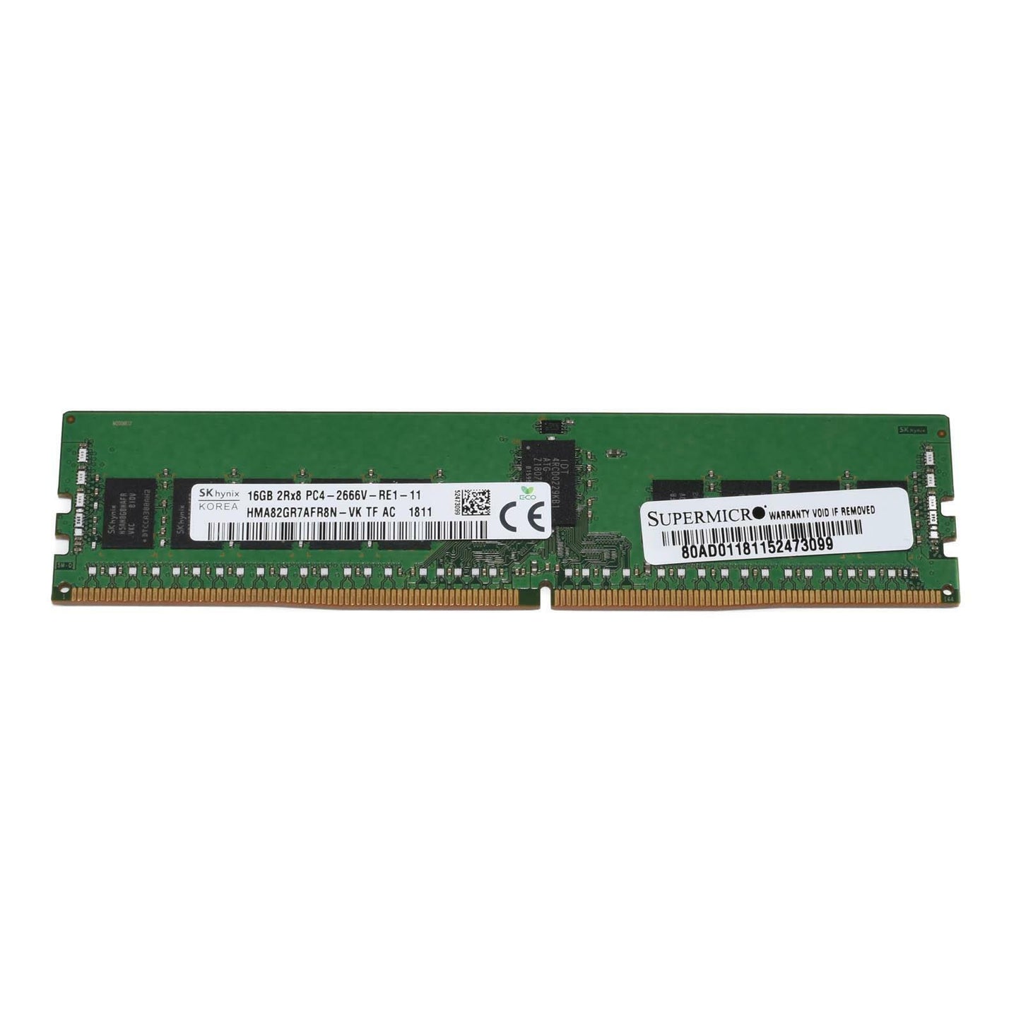 SK Hynix 16GB 2Rx8 DDR4 PC4-2666V PC4-21300V-R REG ECC RDIMM HMA82GR7AFR8N-VK
