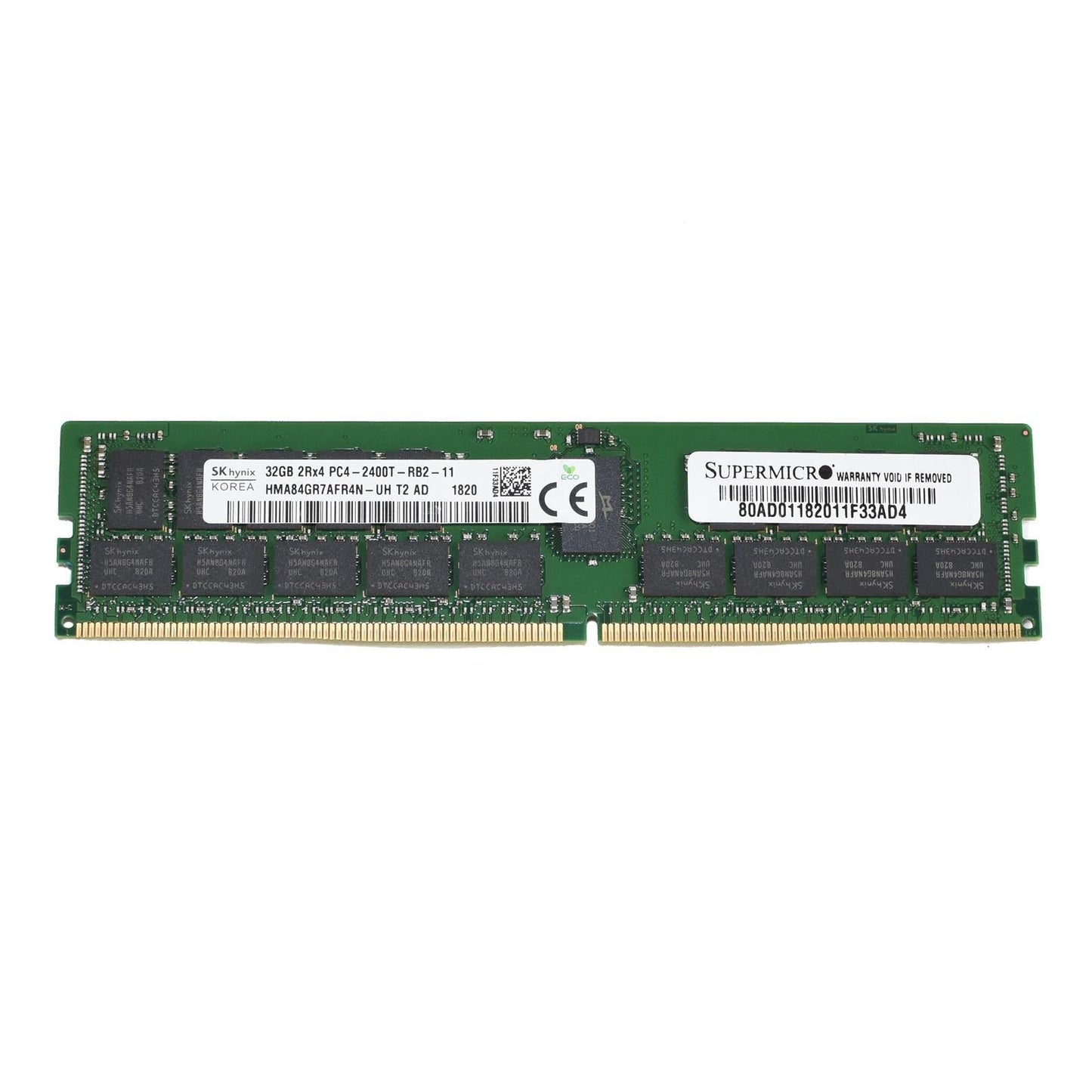 SK Hynix 32GB DDR4-2400 PC4-2400T ECC REG 1.2V 288-pin RDIMM HMA84GR7AFR4N-UH
