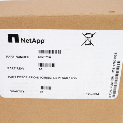 NetApp X92071A IO Module 4-Port SAS 12GB Storage Controller 111-02396+A3 FAS9000