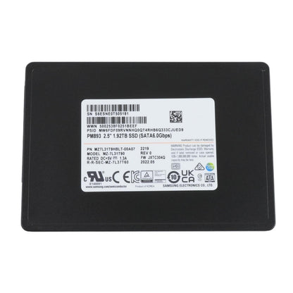 Samsung PM893 1.92TB SSD 2.5" 3D TLC SATA 6Gbps MZ7L31T9HBLT-00A07