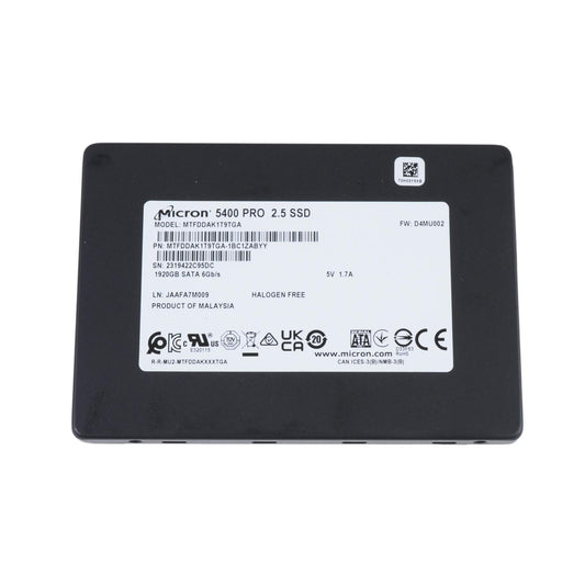 Micron 5400 Pro 1.92TB 2.5" SFF SSD SATA 6G 3D TLC SSD MTFDDAK1T9TGA-1BC1ZABYY