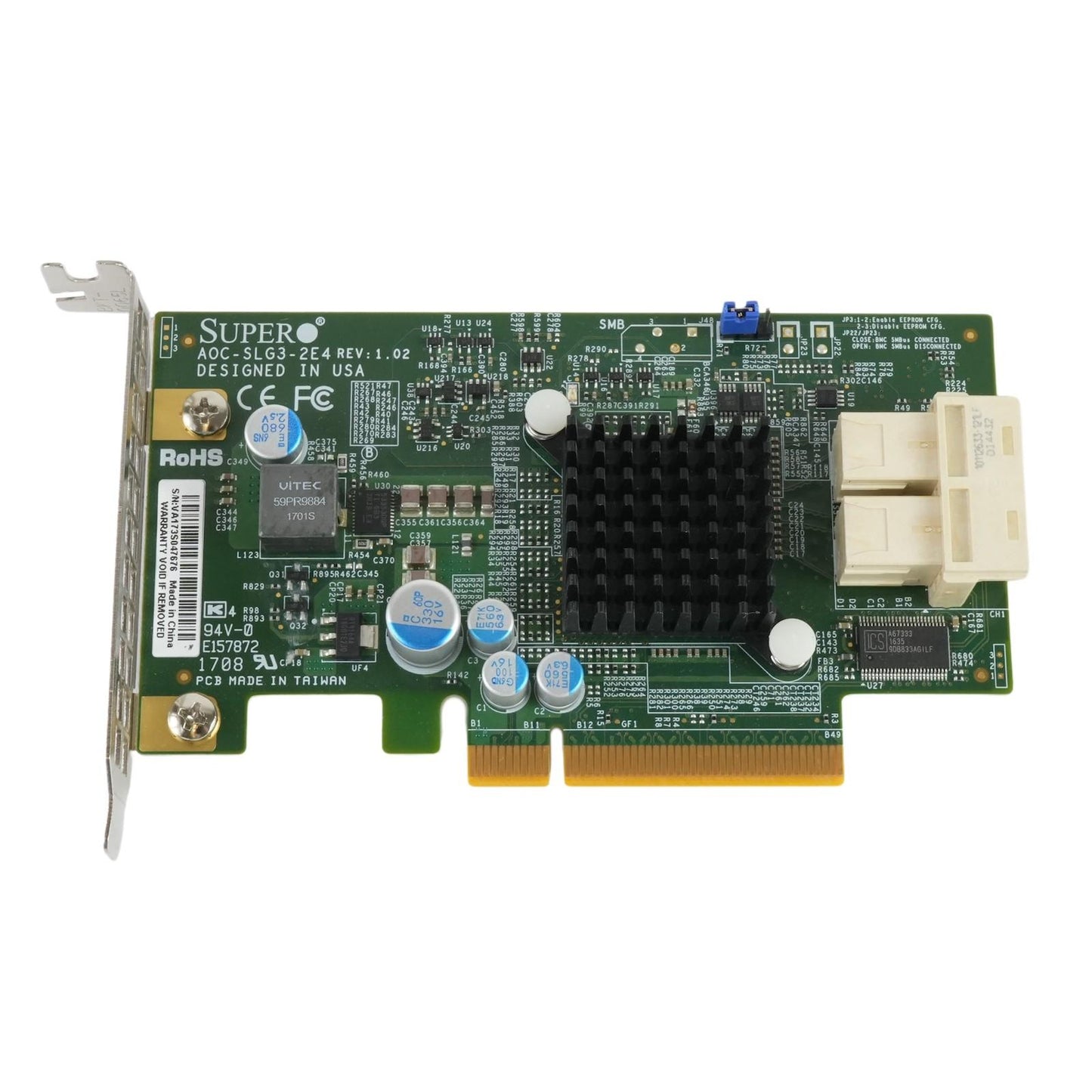 Supermicro AOC-SLG3-2E4 Dual-Port Gen-3 Internal NVMe SFF-8643 Adapter HBA