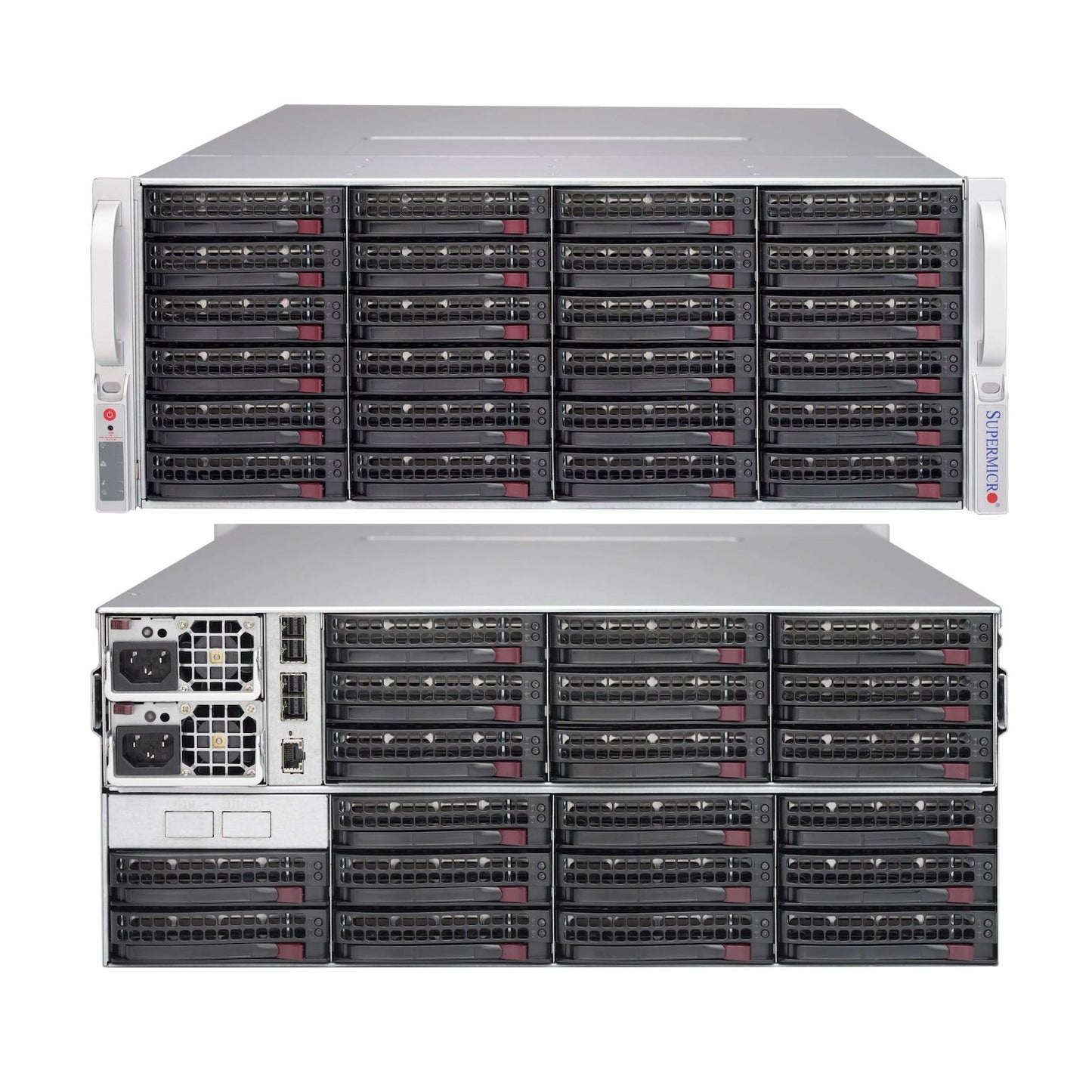 Supermicro CSE-847E1C-R1K28JBOD 4U Rackmount 3.5" 44-Bay JBOD Chassis 2x1280W