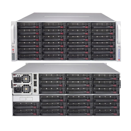 Supermicro CSE-847E1C-R1K28JBOD 4U Rackmount 3.5" 44-Bay JBOD Chassis 2x1280W