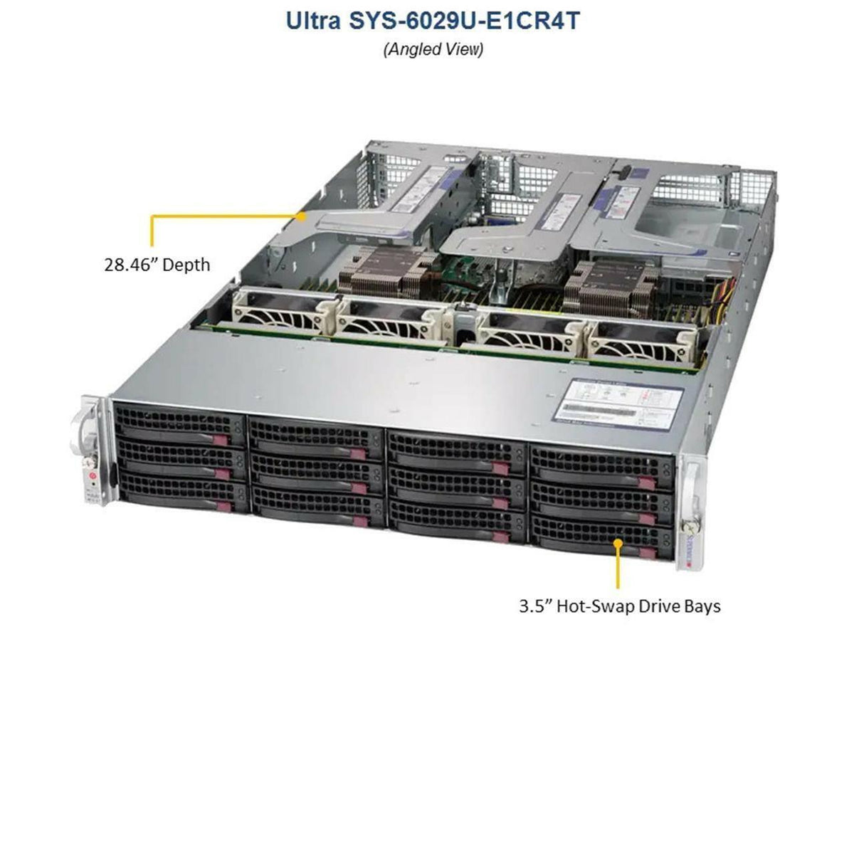 Supermicro SYS-6029U-E1CR4T 2x Xeon Gold 5120 2.20GHz CPUs 192GB RAM 2U Server