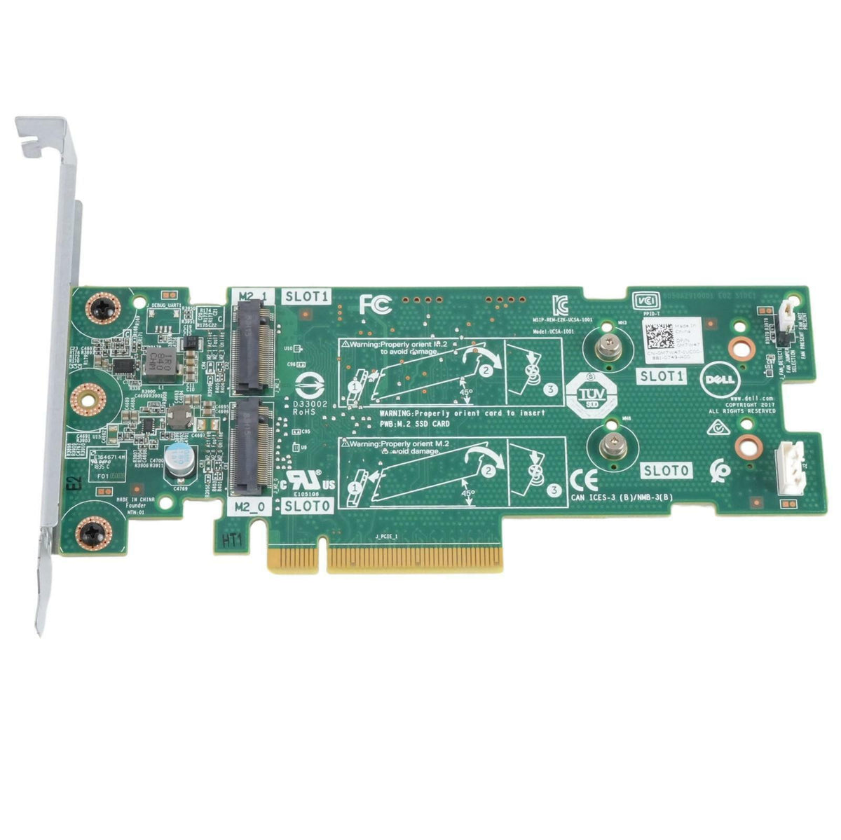Dell M7W47 BOSS-S1 Dual M.2 2280 SATA SSD PCIe 2.0 x8 Adapter Card