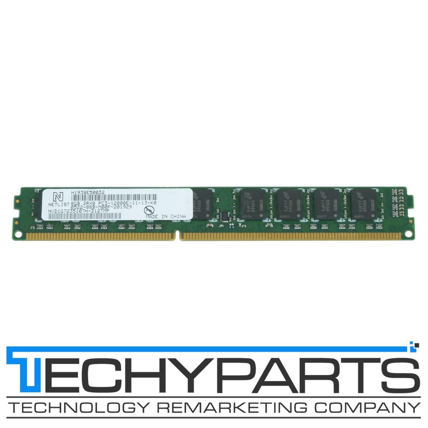 Netlist 8GB 2Rx8 DDR3-1600 PC3-12800E ECC 1.5V VLP UDIMM NVD1G7235107H-D12TMP
