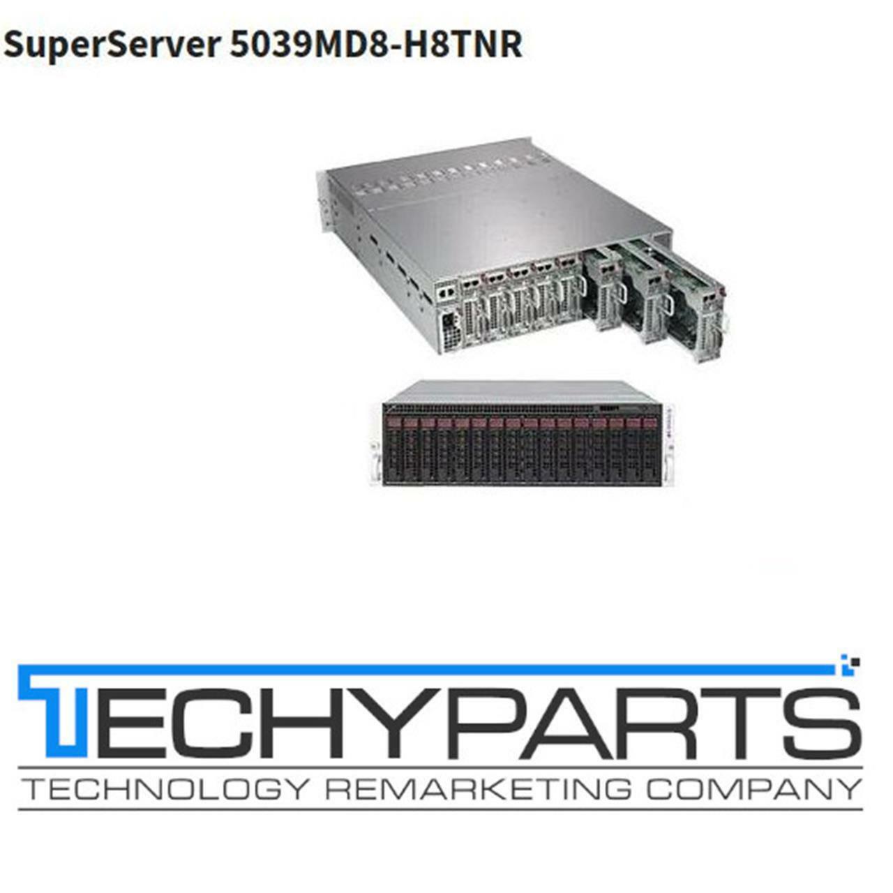 Supermicro MicroCloud 5039MD8-H8TNR 8-Node Xeon D-2141I 2.2GHz 512GB DDR4 3U CTO