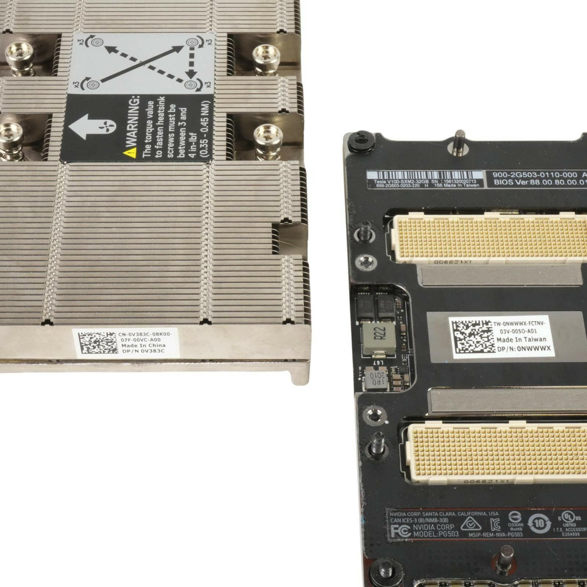 Dell NWWWX NVIDIA Tesla V100 32GB HBM2 SXM2 300W Volta GPU Accelerator w/V383C